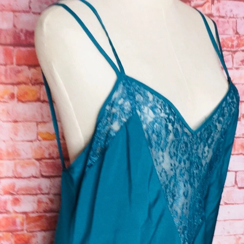 Vintage Victoria’s Secret Deep Teal Gold Label Chemise